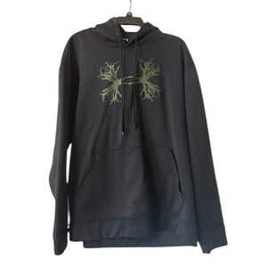 Under Armour Black Hoodie with Olive Logo